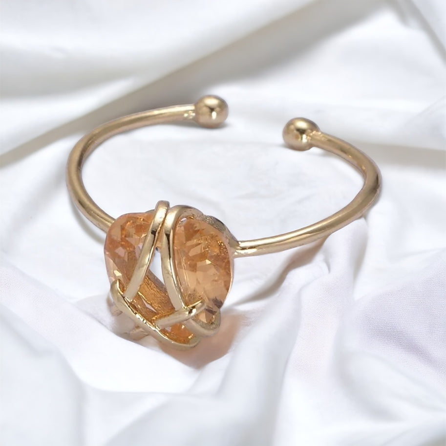 Anello con mini cuore avvolto