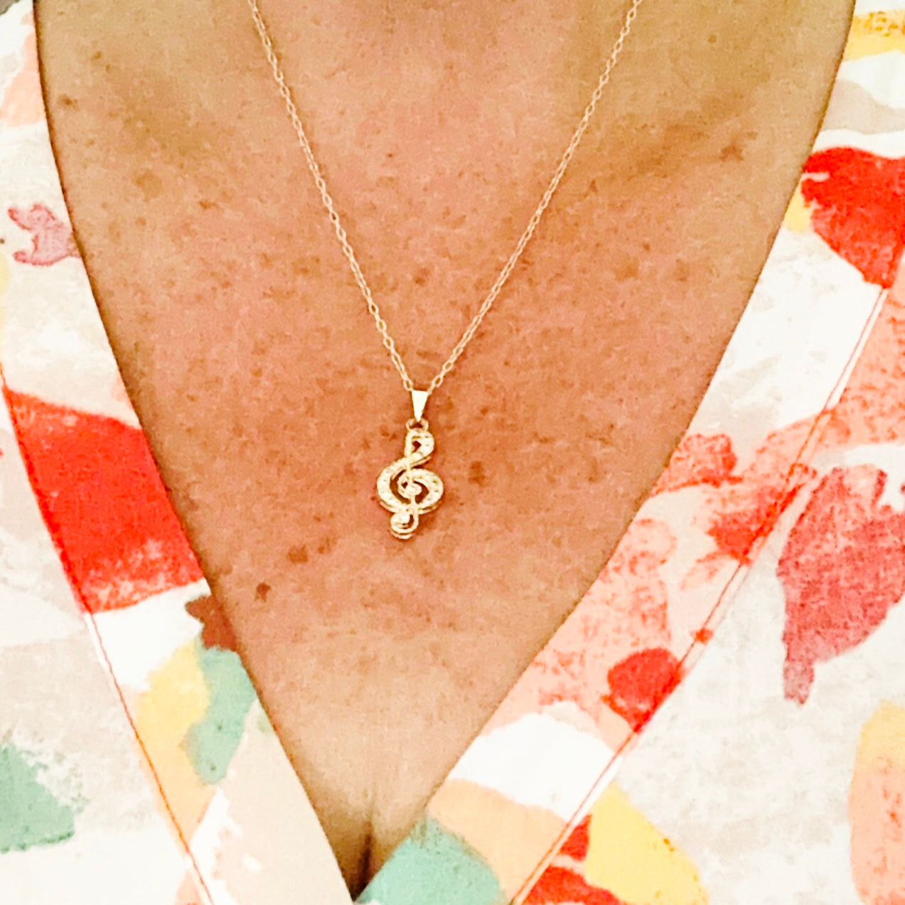 Collana con ciondolo Aria Treble Clef