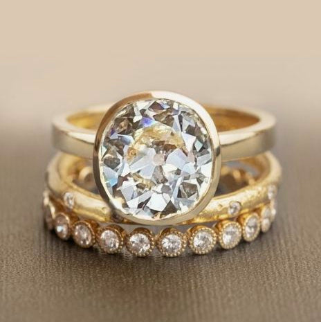 Set di anelli d'oro vintage unico