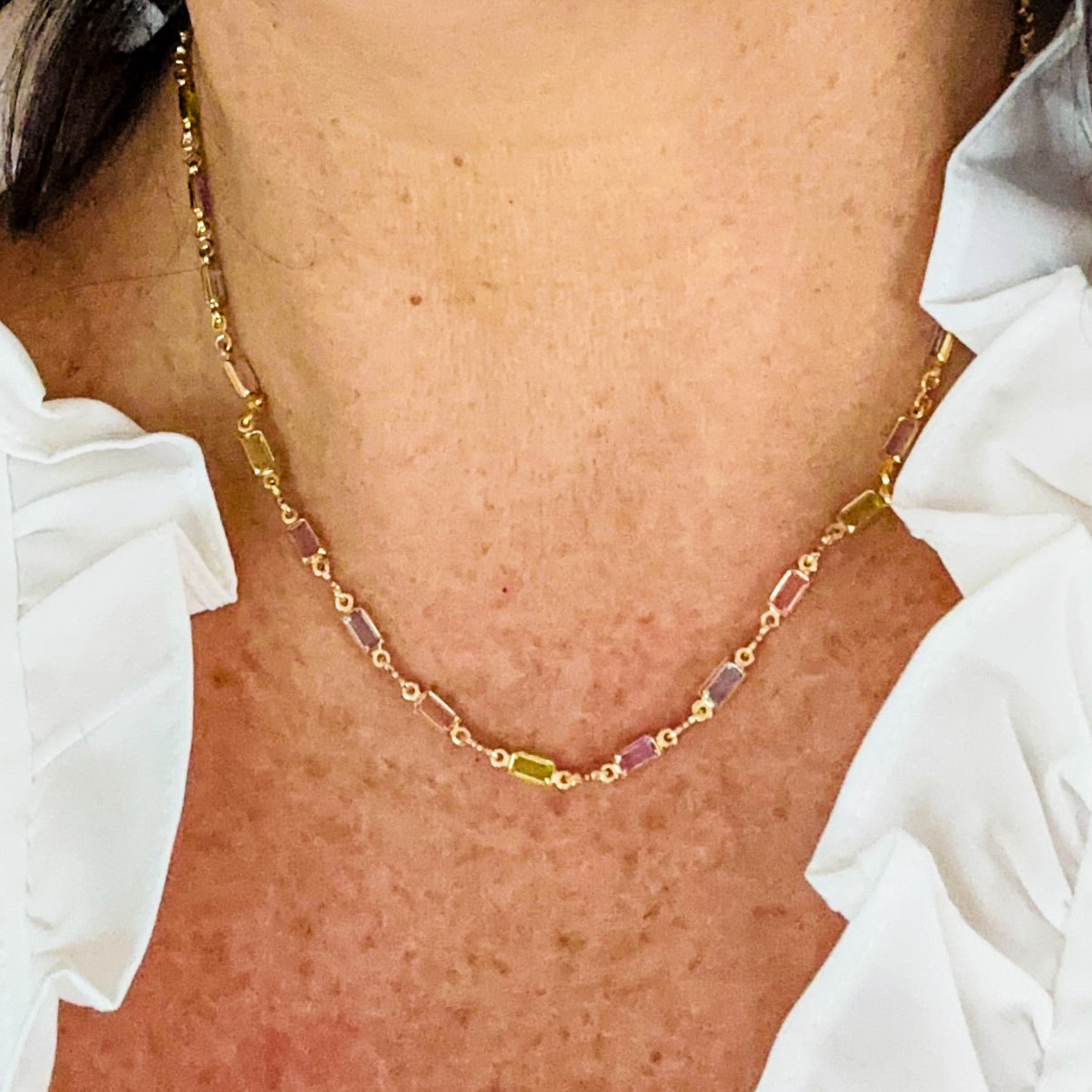 Collana Isabella con pietre CZ multicolore