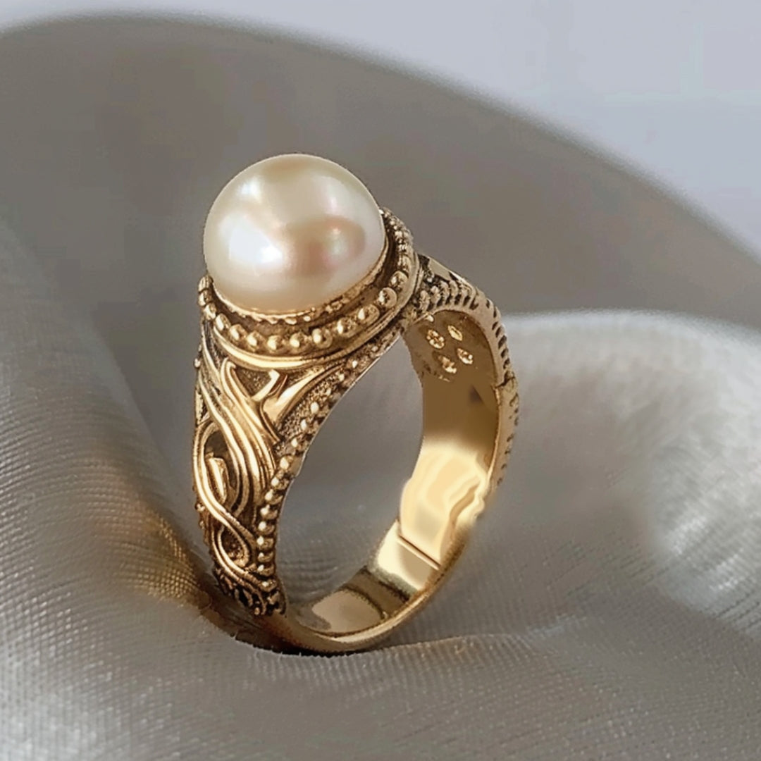 Anello con perle d'oro