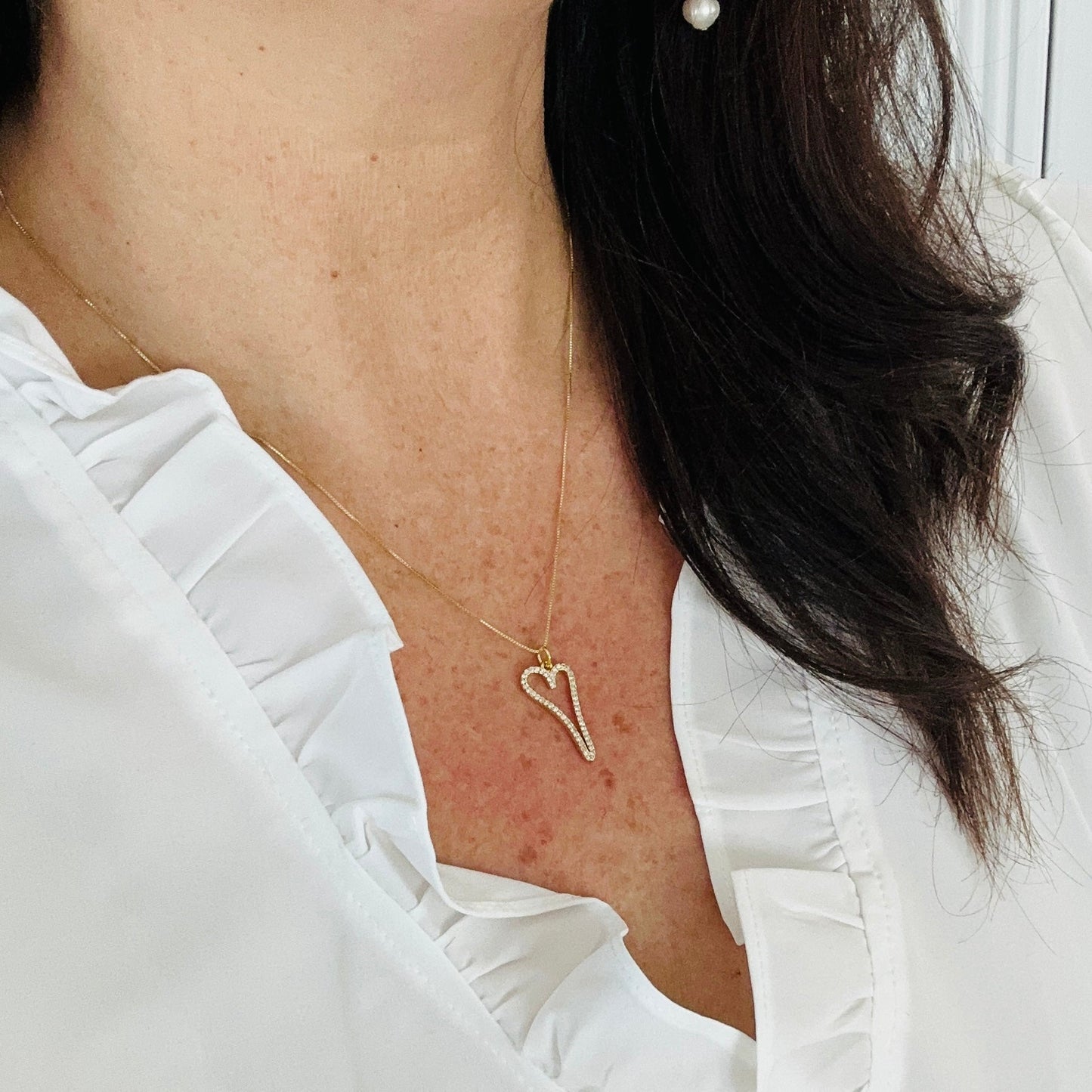 Collana Orabella con cuore in oro