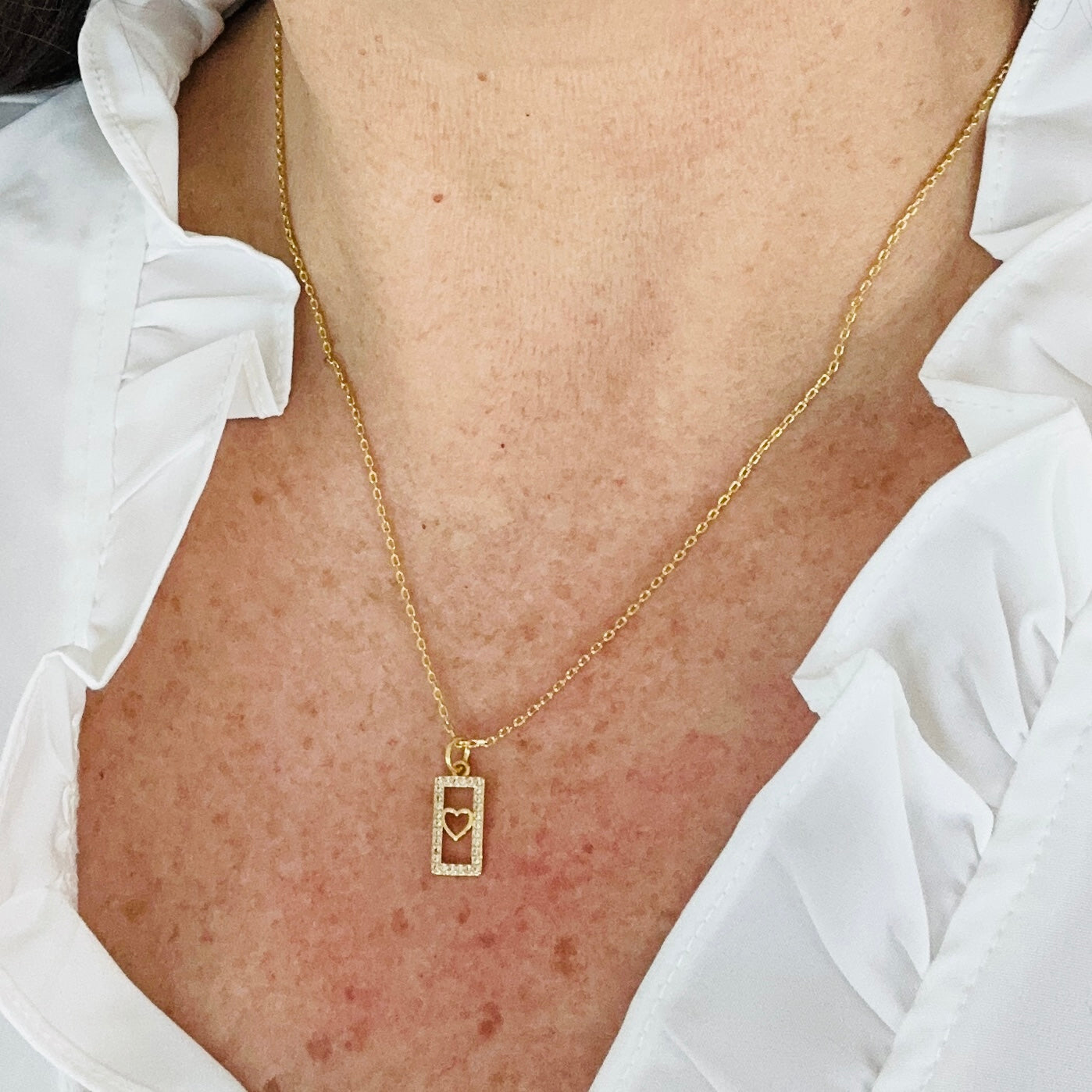 Carita - Collana con etichetta a forma di cuore