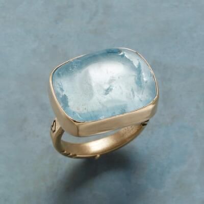 Anello d'oro vintage con pietre intarsiate blu