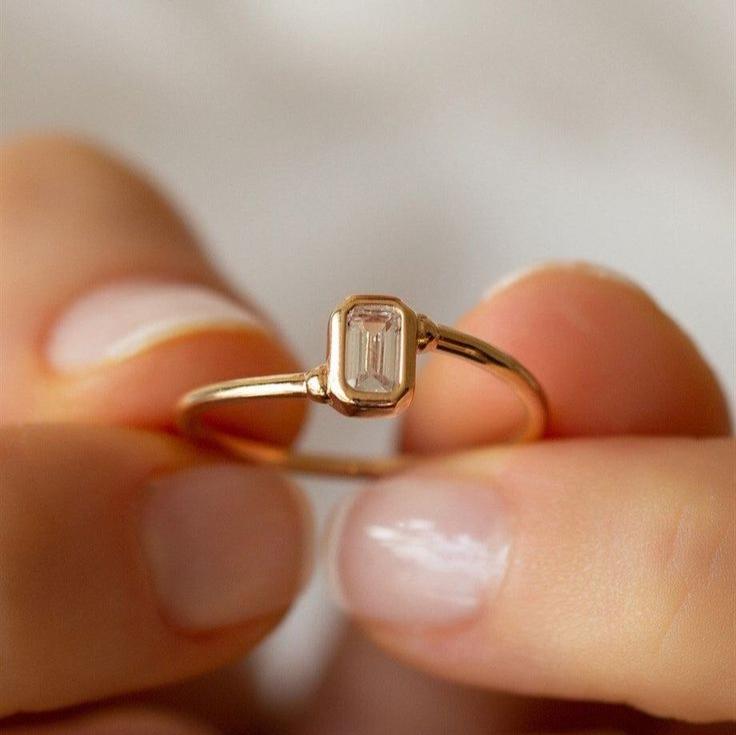 Anello di vetro vintage carino