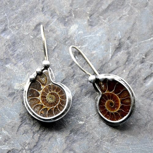 Orecchini d'argento conchiglia vintage