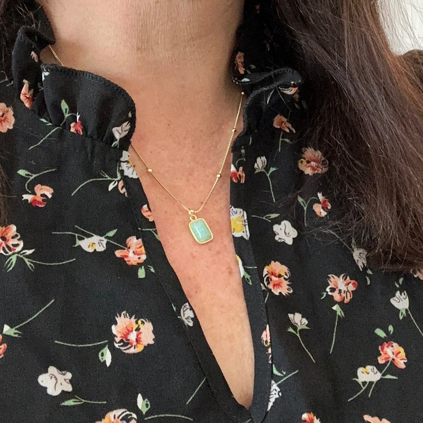 Collana di gemme di amazzonite Briella