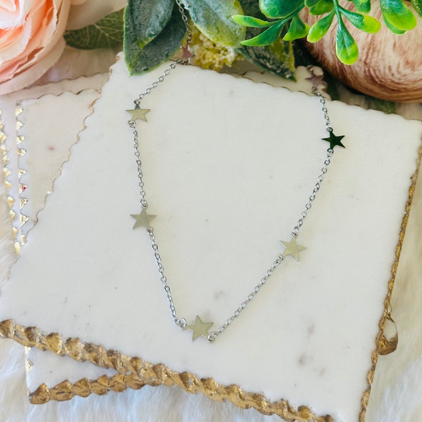 Collana girocollo con ciondolo Stella Dainty Star - Oro o argento