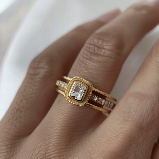 Anello in oro brillante