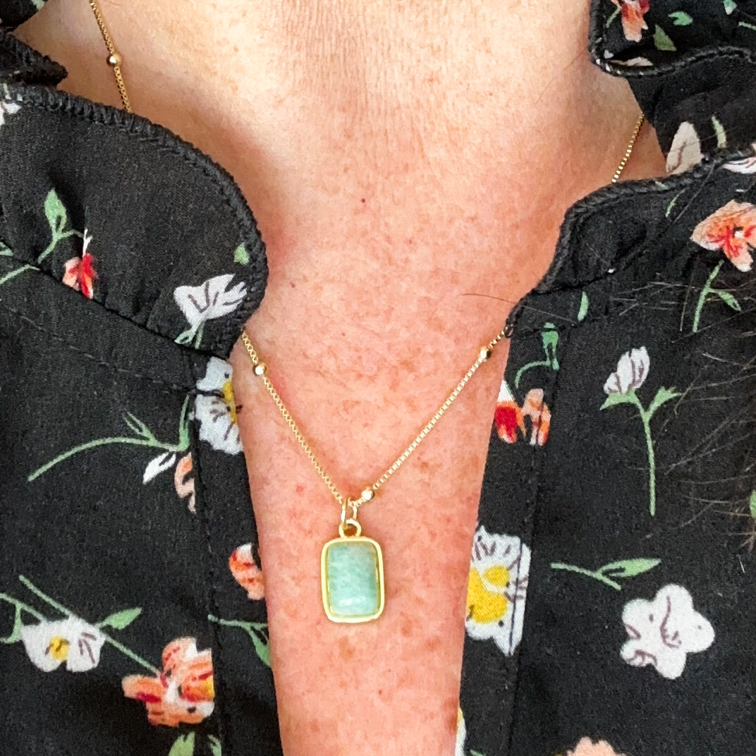 Collana di gemme di amazzonite Briella