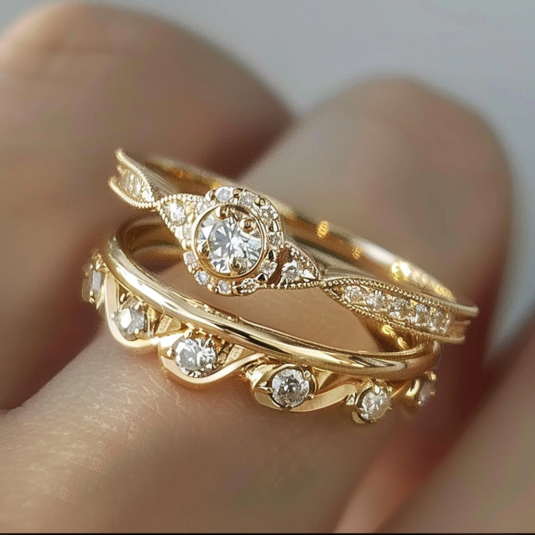Elegante anello in oro brillante