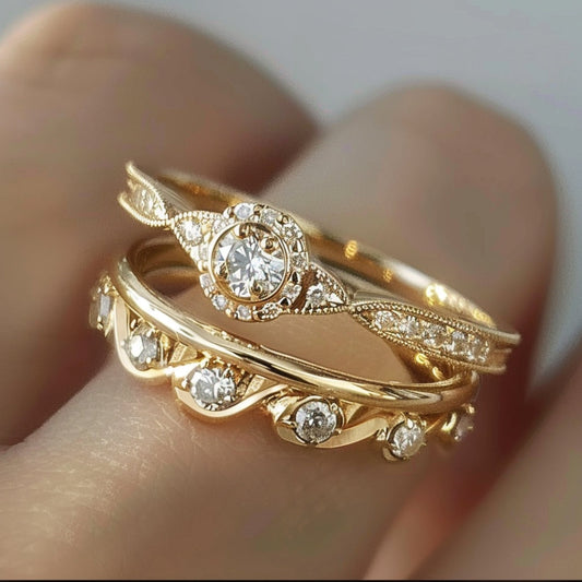 Elegante anello in oro brillante