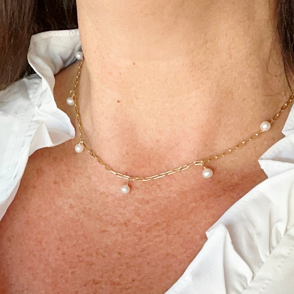 Collana Gina Mini Pearl Choker