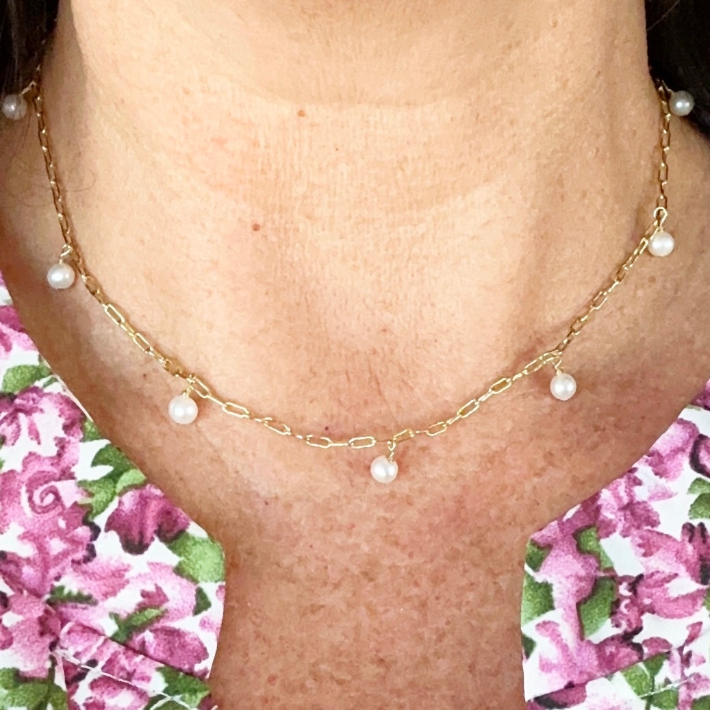 Collana Gina Mini Pearl Choker
