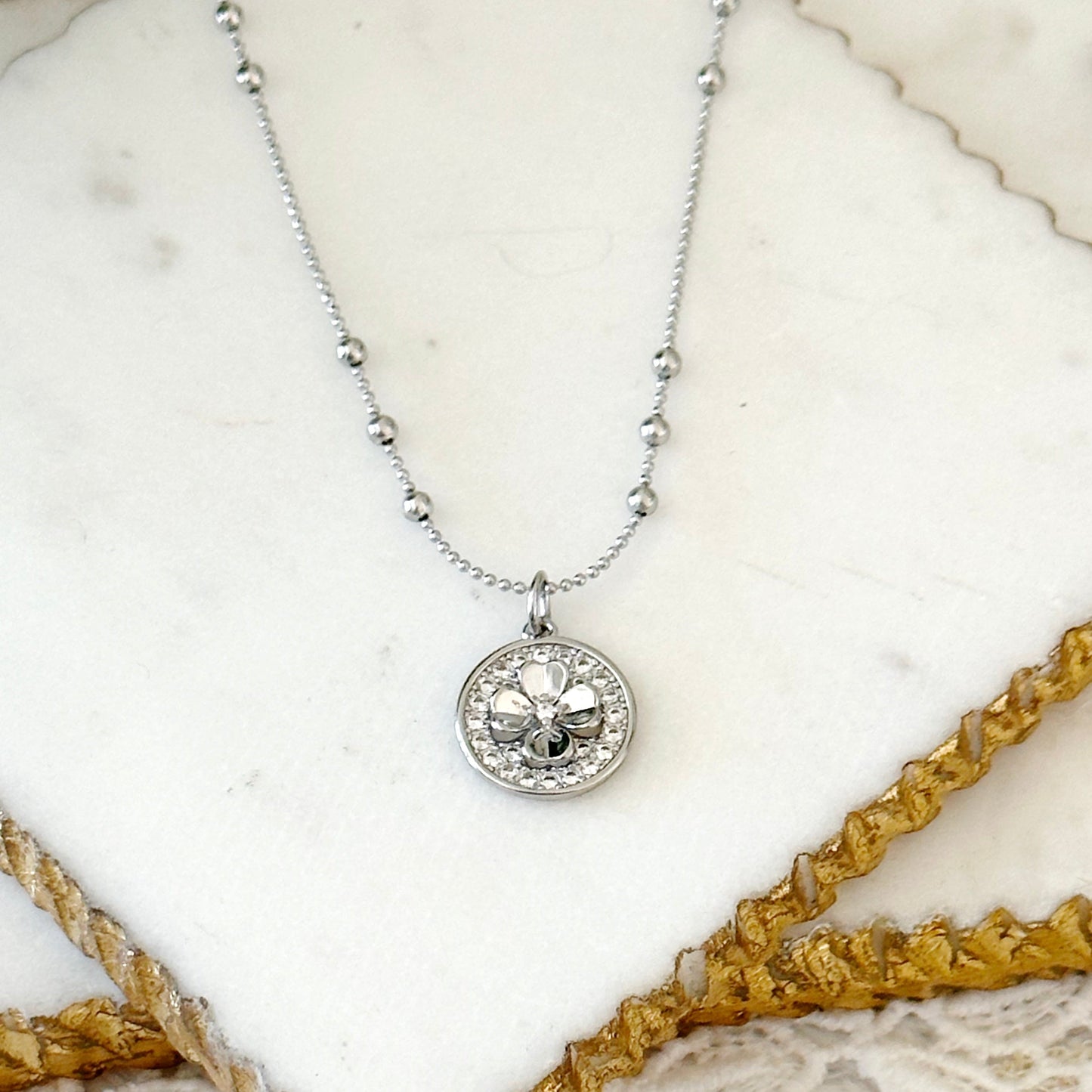 Collana con ciondolo Felice Clover