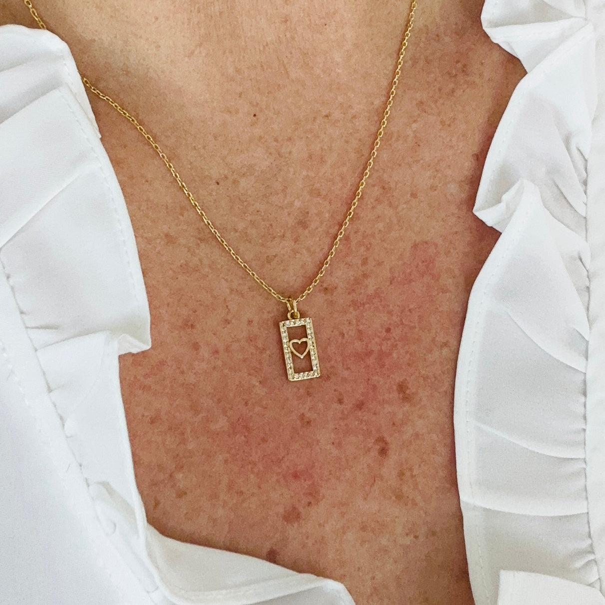 Carita - Collana con etichetta a forma di cuore