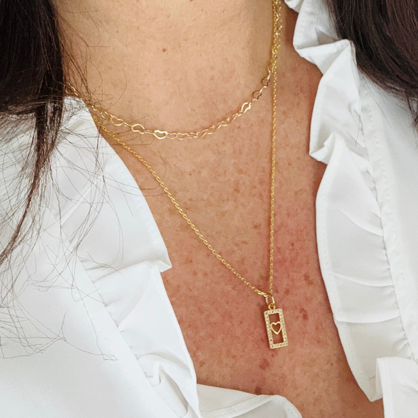 Carita - Collana con etichetta a forma di cuore