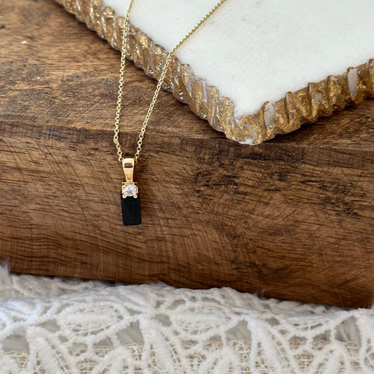 Collana Alessia a barre in onice nero