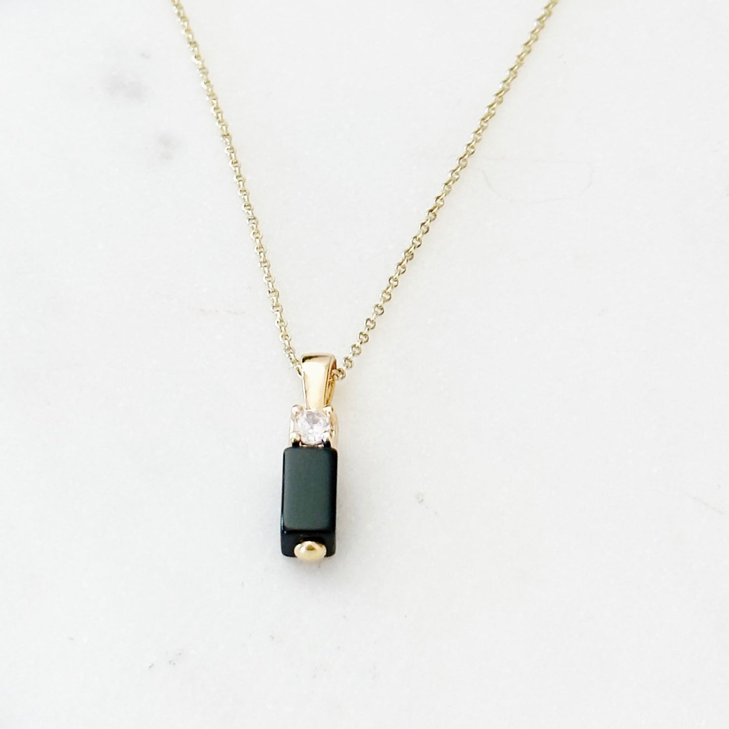Collana Alessia a barre in onice nero