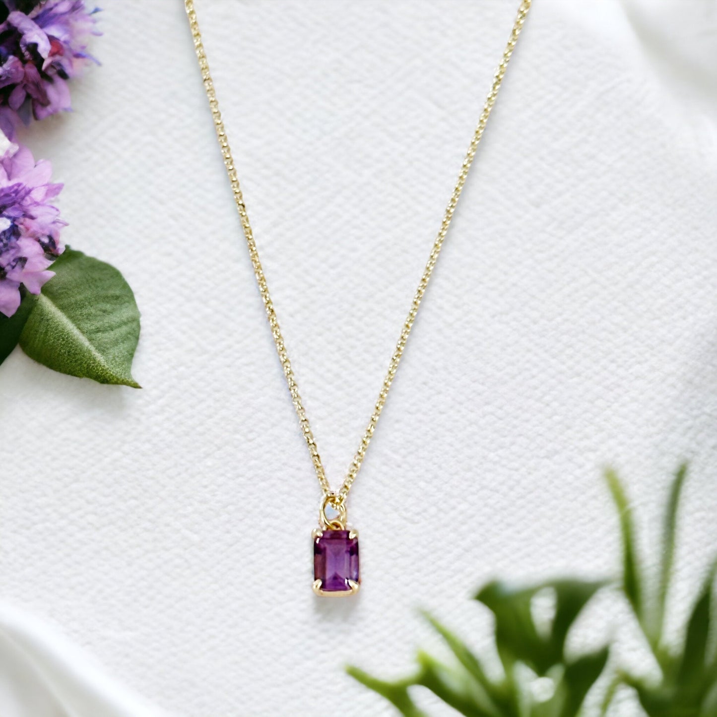 Collana Violetta Ametista Baguette