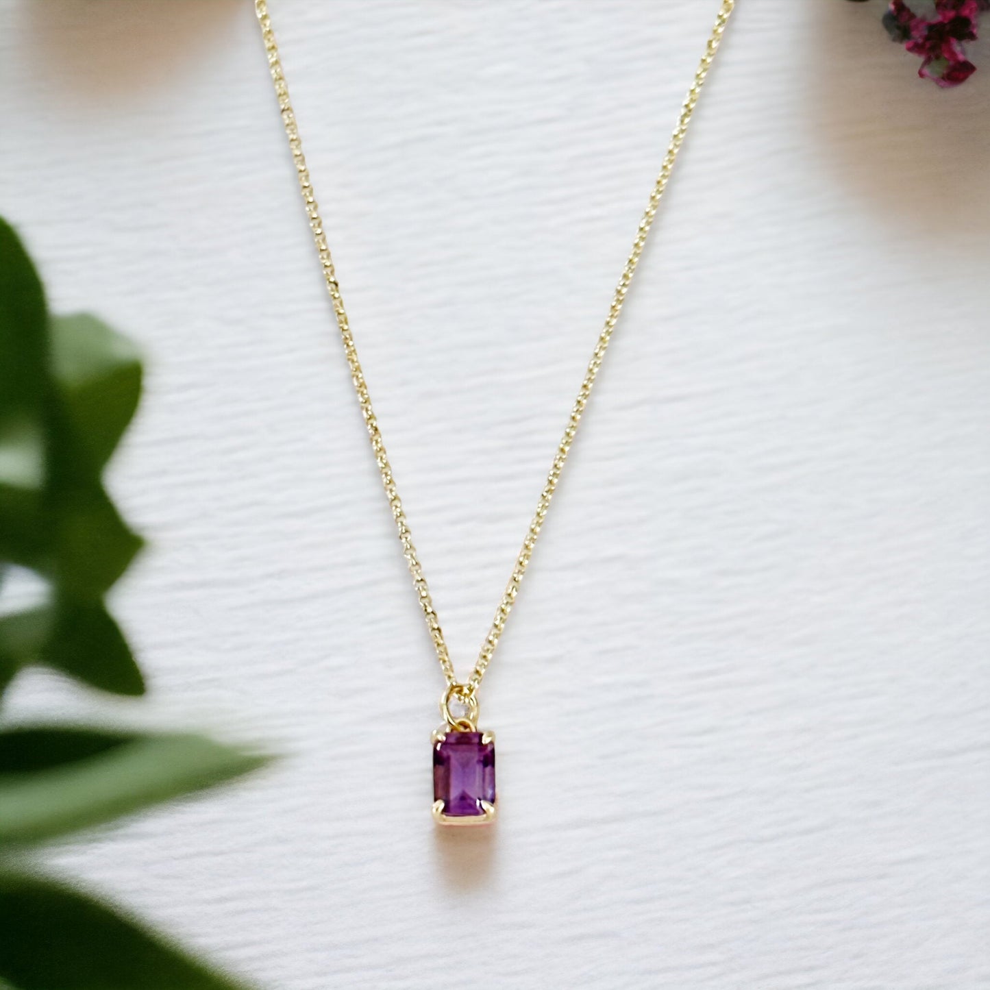 Collana Violetta Ametista Baguette