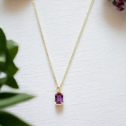 Collana Violetta Ametista Baguette