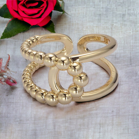 Anello Vittoria Twist a doppia fascia - Oro o argento