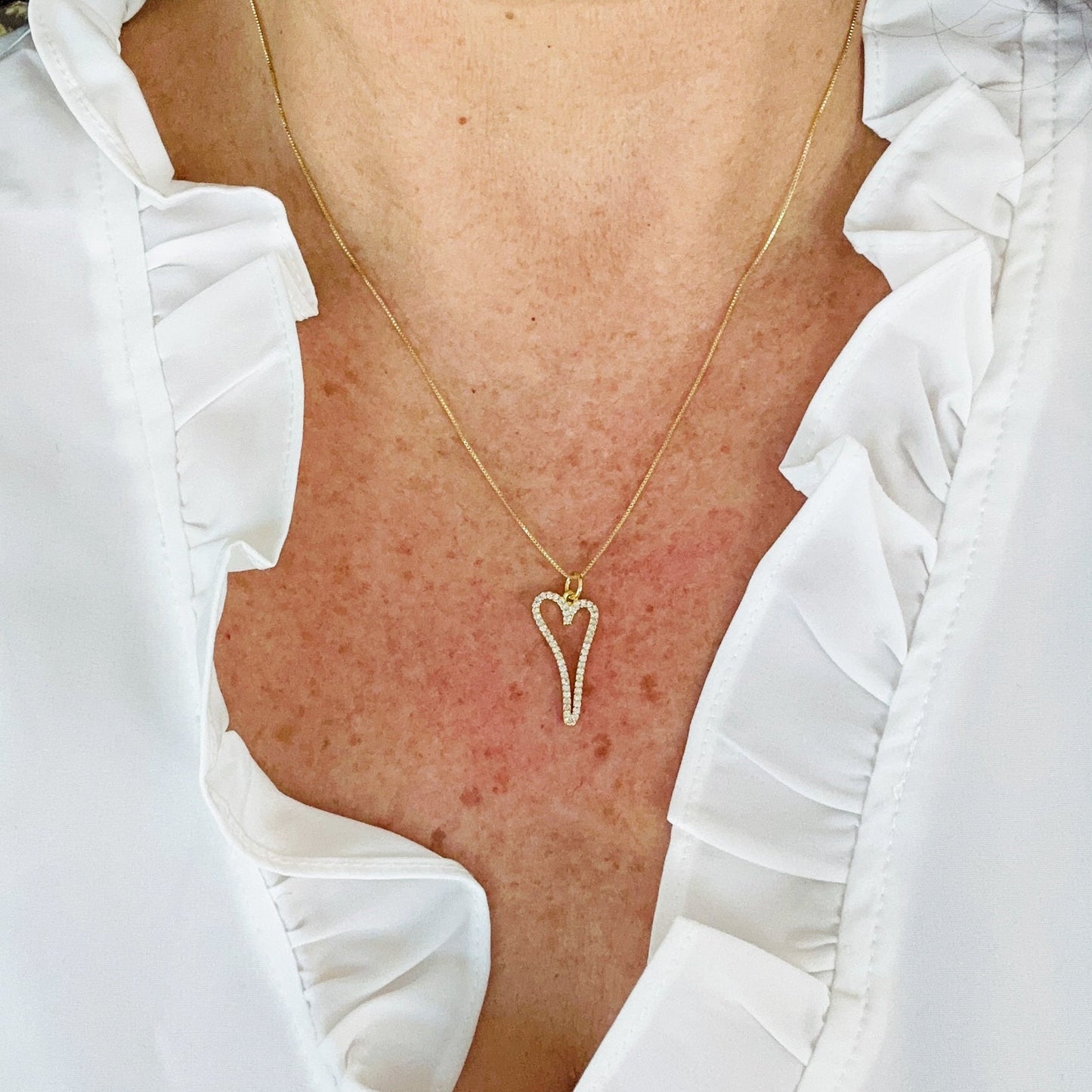 Collana Orabella con cuore in oro