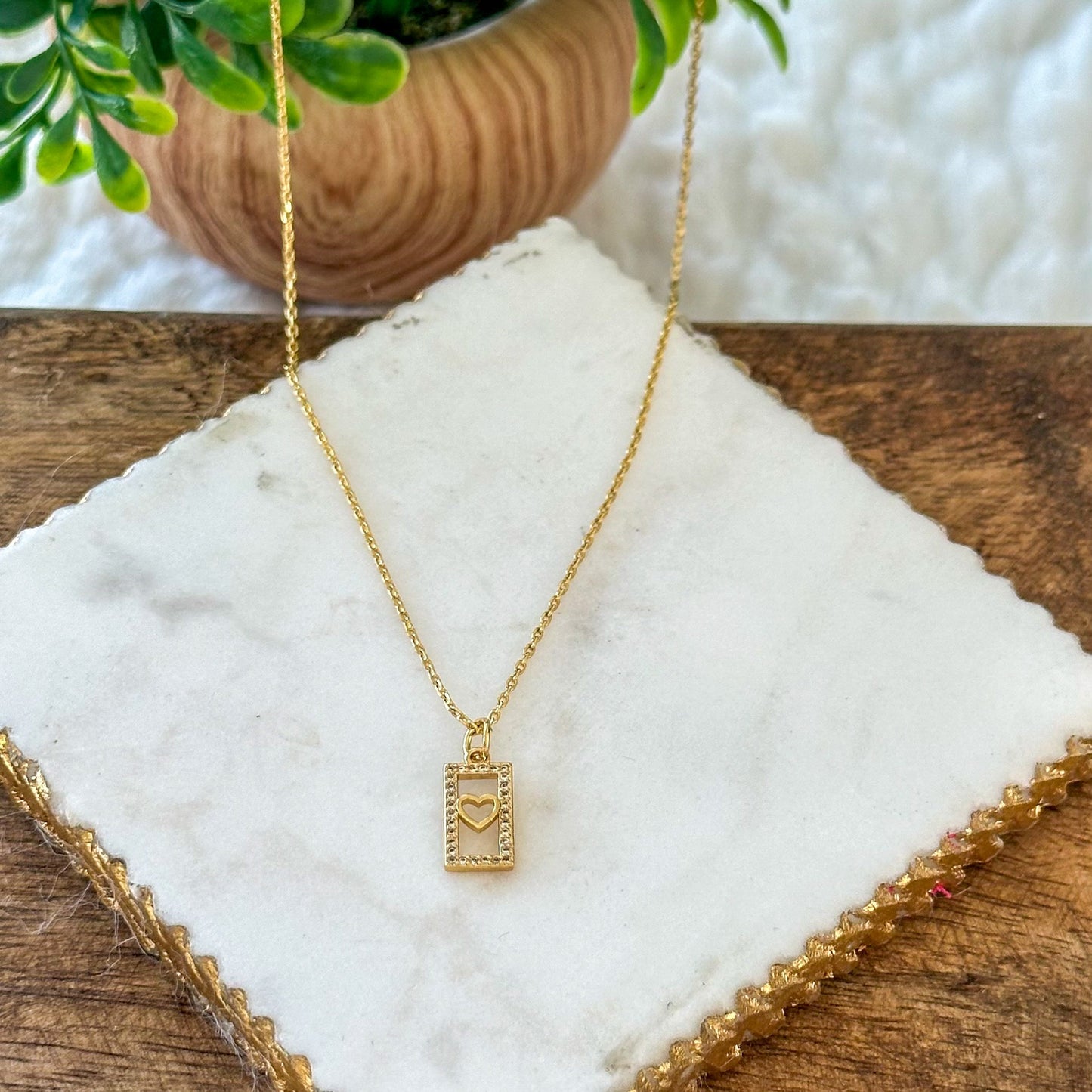 Carita - Collana con etichetta a forma di cuore