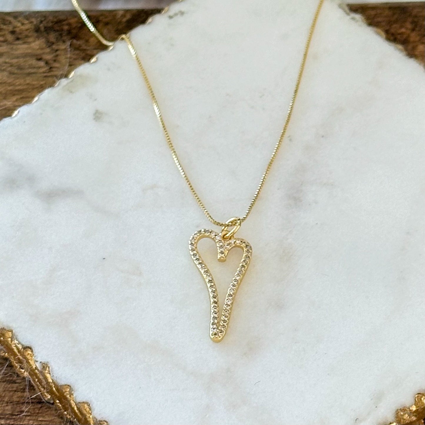 Collana Orabella con cuore in oro