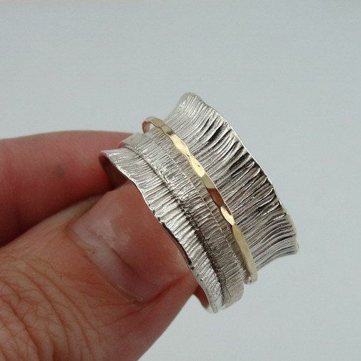 Anello d'argento dorato d'epoca