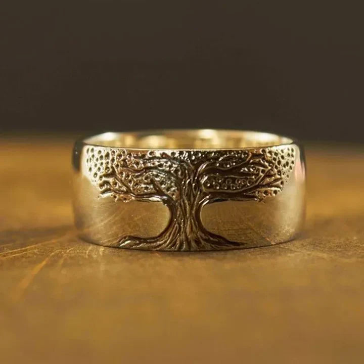 Anello d'oro vintage dell'Albero della Vita