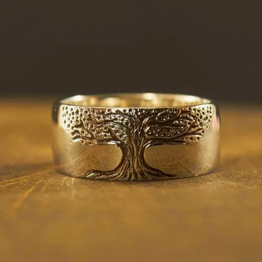 Anello d'oro vintage dell'Albero della Vita