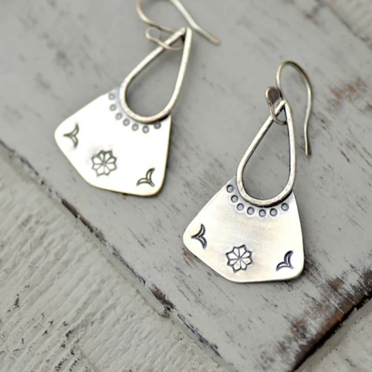 Orecchini d'argento vintage pendenti