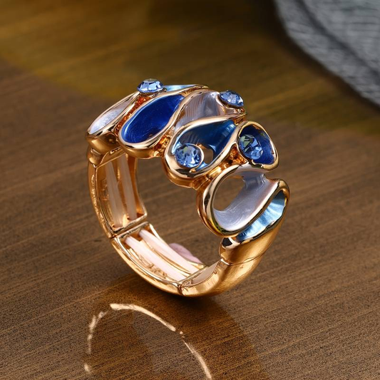 Anello irregolare blu vintage