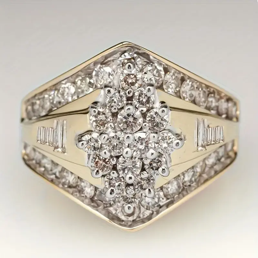 Anello d'oro scintillante vintage