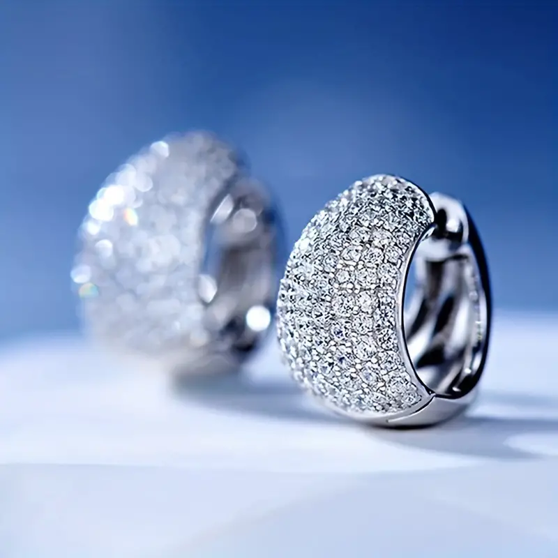 Orecchini a cestino in argento lucido vintage