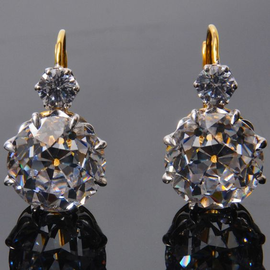 Orecchini tondi in vetro scuro vintage