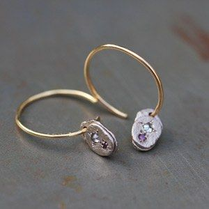 Orecchini a cerchio vintage placcati in argento