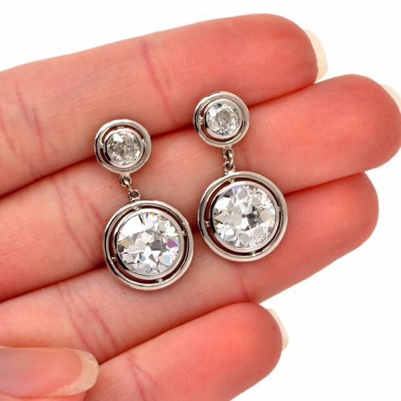 Orecchini d'argento scintillanti vintage