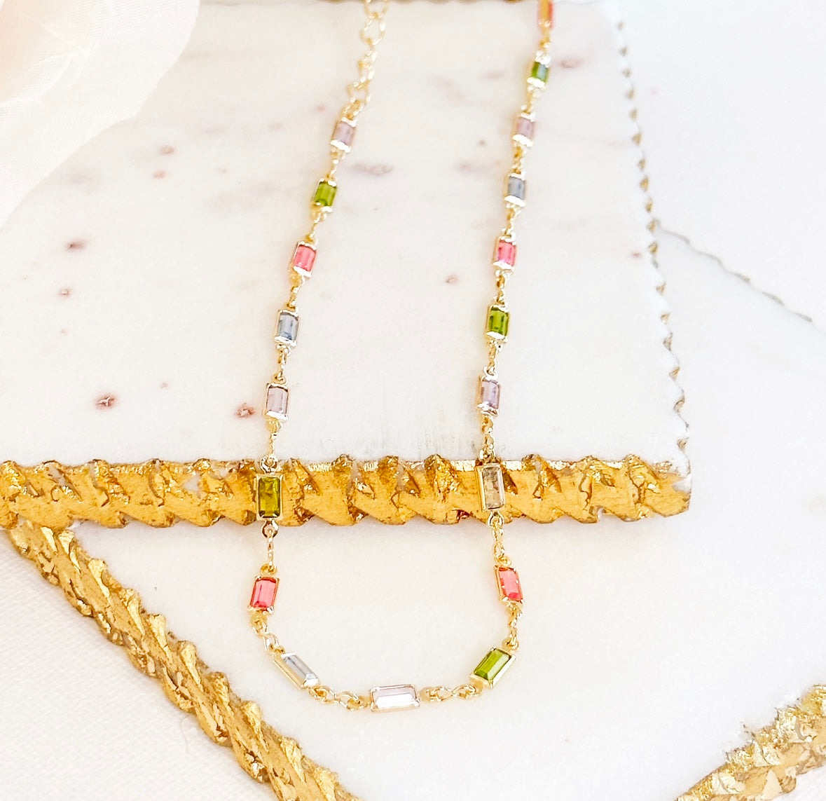 Collana Isabella con pietre CZ multicolore