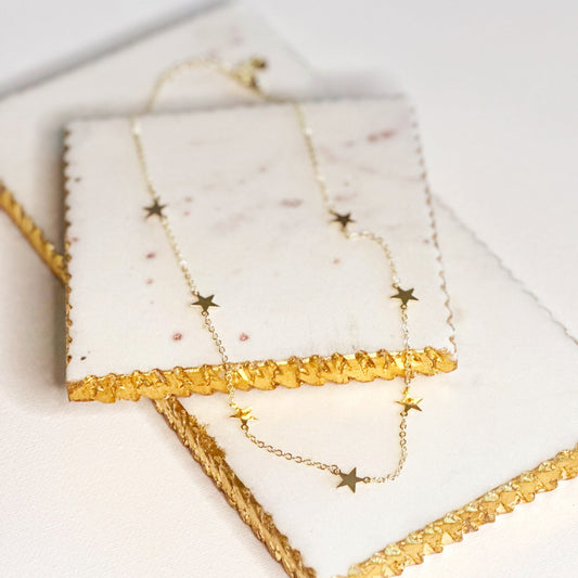 Collana girocollo con ciondolo Stella Dainty Star - Oro o argento